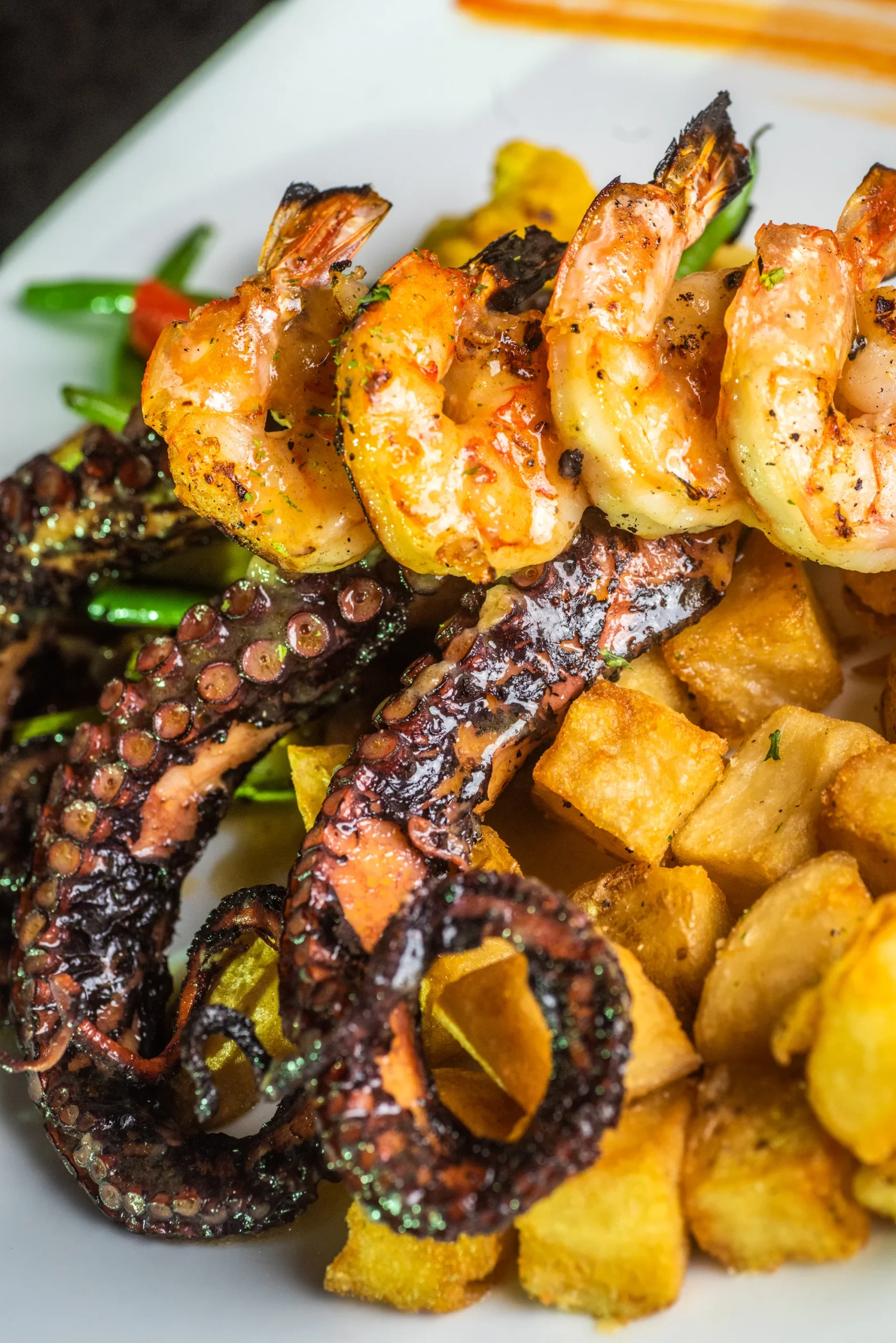 Dúo pulpo camarón